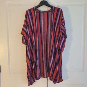 Betsey's Boutique Striped Multicolor Kimono Coverup